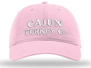 Cajun Turkey Company Cotton Twill Baseball Cap (pink/white)