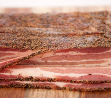 Load image into Gallery viewer, Thick Cut Hickory Smoked Peppered Bacon