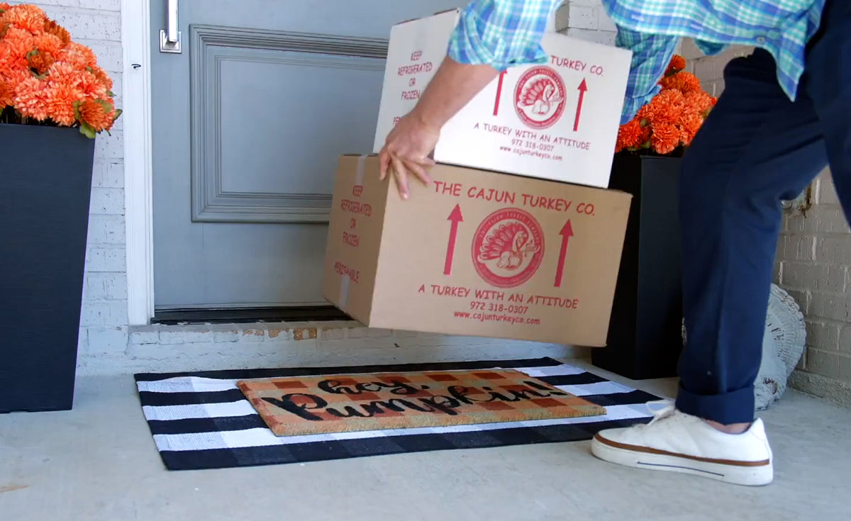 Cajun Turkey Company packaging ready to ship