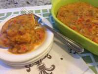 Crawfish Cornbread with Crawfish Etouffee Topping