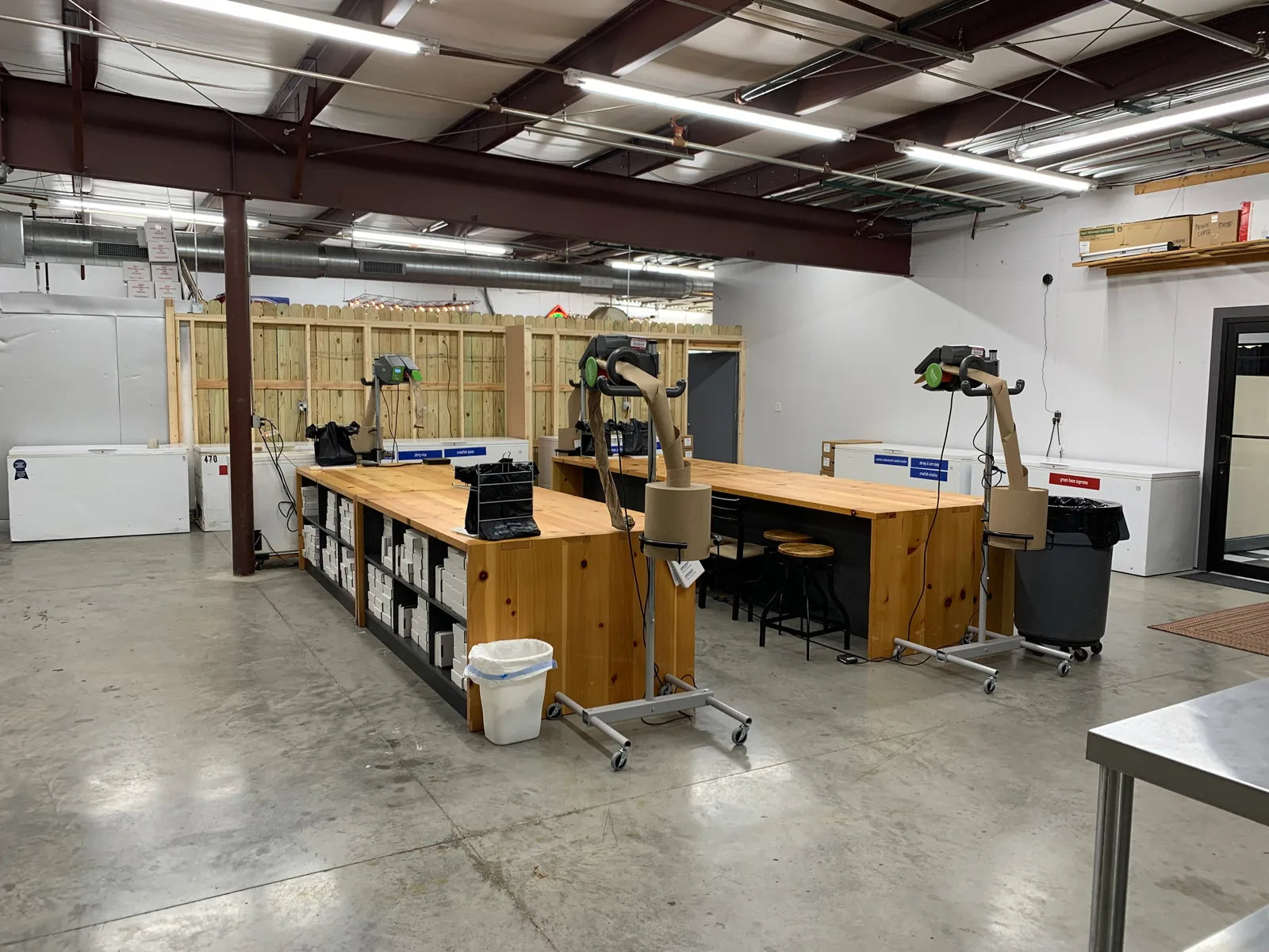 Packing area of the shipping facility
